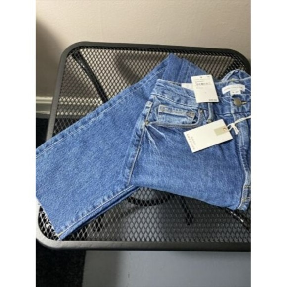 Good American Style GCRH086TFT Good Crop Raw Hem Slim Blue940 Size 4